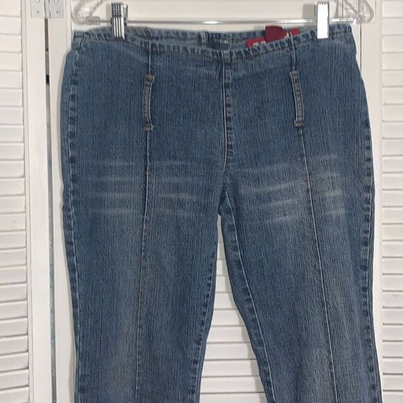 Vintage Zane-Di Y2K Low Rise Split Hem Bootcut Flares Size 9 - Picture 2 of 16